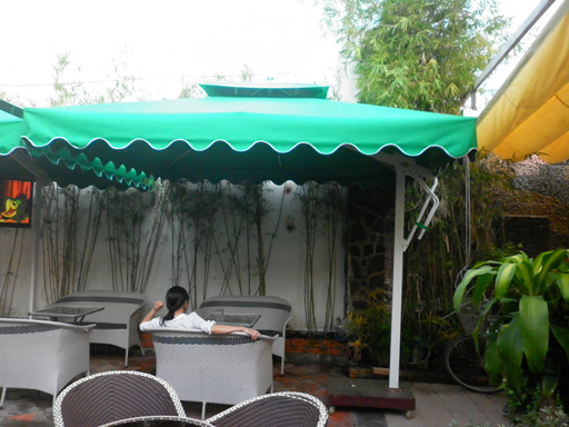 Dù quán cafe tỉnh Tiền Giang